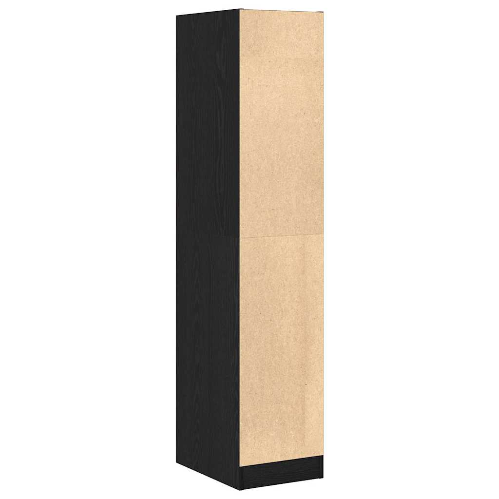 Apothecary Cabinet Black Oak 30x41x144.5 cm Engineered Wood